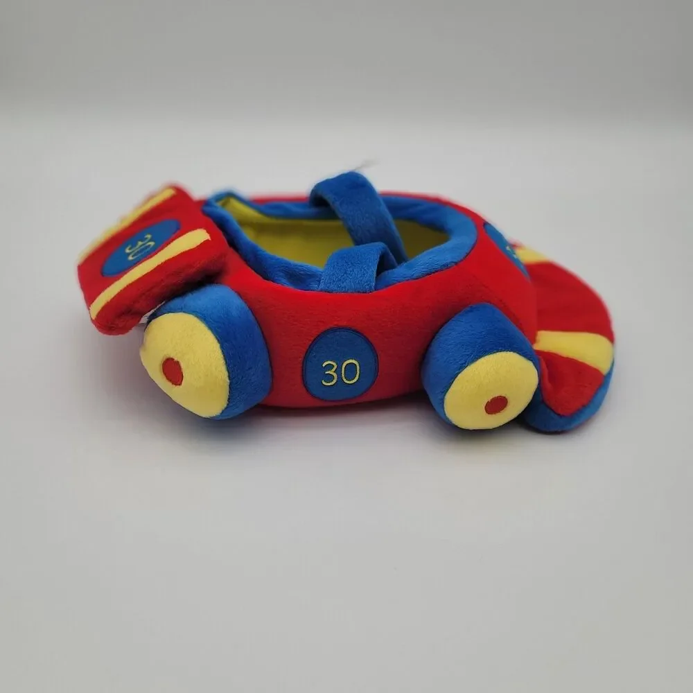 Vintage 90s Colorful Kids 13” Inch Racecar #30 Plush Easter Basket. New With Tag